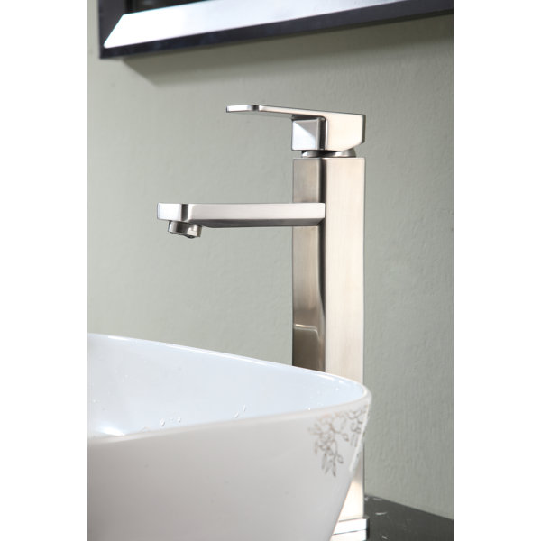 ANZZI Nettuno Single Handle Vessel Sink Bathroom Faucet In Brushed